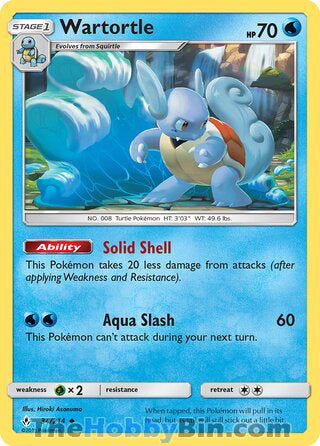 Wartortle #34/214 Uncommon - Unbroken Bonds Pokemon card