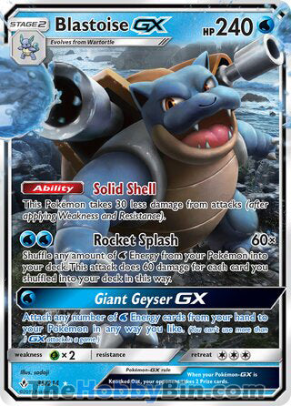 Blastoise GX #35/214 Ultra Rare - Unbroken Bonds Pokemon card