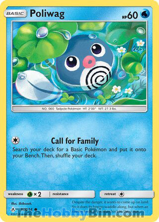 Poliwag #37/214 Common - Unbroken Bonds Pokemon card