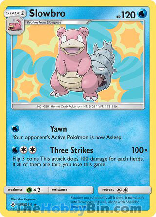 0043 Slowbro Holo Rare Unbroken Bonds