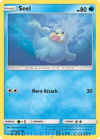 Seel #44/214 Common - Unbroken Bonds Pokemon card