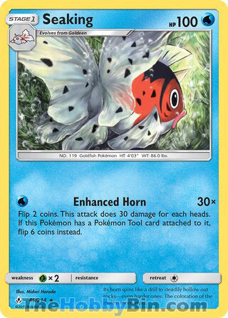 Seaking #49/214 Rare - Unbroken Bonds Pokemon card