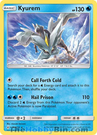 Kyurem #50/214 Holo Rare - Unbroken Bonds Pokemon card