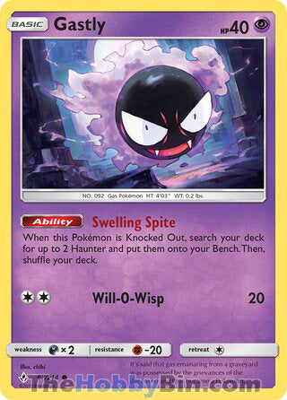 Gastly #67/214 Common - Unbroken Bonds Pokemon card