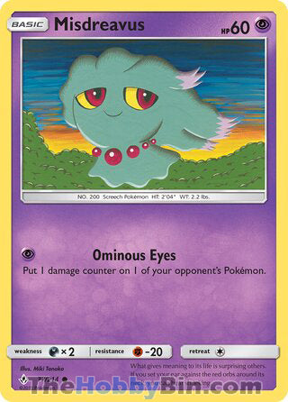 Misdreavus #77/214 Common - Unbroken Bonds Pokemon card