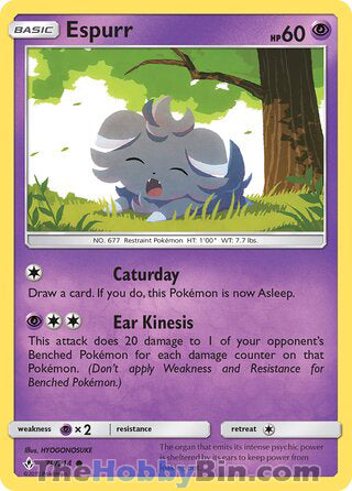 Espurr #79/214 Common - Unbroken Bonds Pokemon card