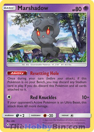 Marshadow #81/214 Holo Rare - Unbroken Bonds Pokemon card
