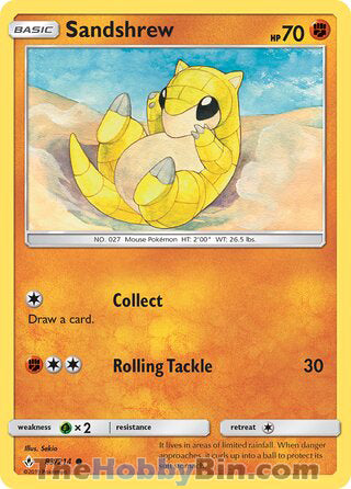 Sandshrew #83/214 Common - Unbroken Bonds Pokemon card