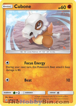 Cubone #90/214 Common - Unbroken Bonds Pokemon card