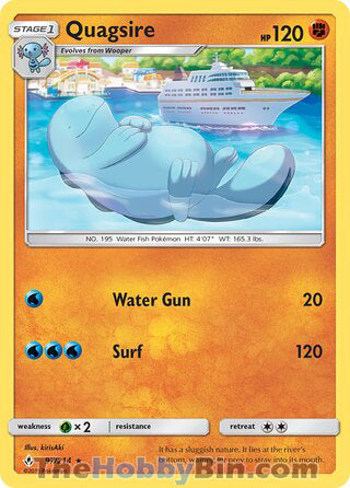 Quagsire Unbroken Bonds Rare #97/214