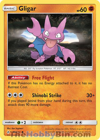 Gligar #98/214 Common - Unbroken Bonds Pokemon card