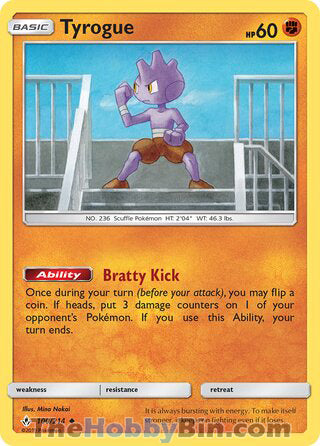 Tyrogue #100/214 Uncommon - Unbroken Bonds Pokemon card