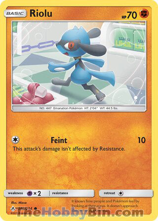 Riolu #102/214 Common - Unbroken Bonds Pokemon card