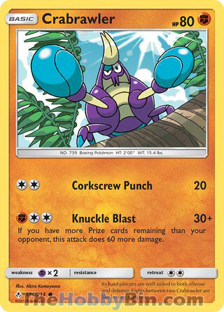 Crabrawler #104/214 Common - Unbroken Bonds Pokemon card