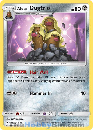 0122 Alolan Dugtrio Rare Unbroken Bonds