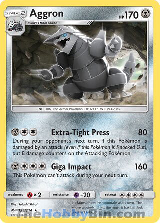 Aggron Unbroken Bonds Rare #125/214