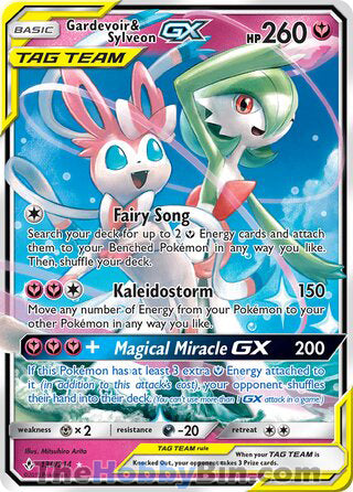 Gardevoir & Sylveon GX #130/214 Ultra Rare - Unbroken Bonds Pokemon card