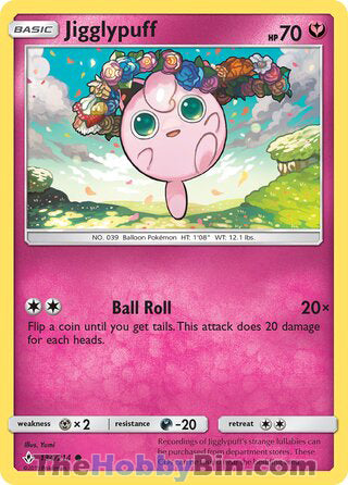 Jigglypuff #134/214 Common - Unbroken Bonds Pokemon card