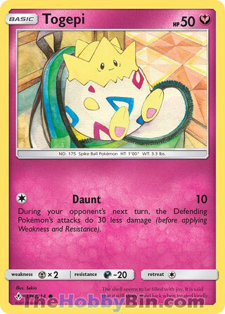 Togepi #136/214 Common - Unbroken Bonds Pokemon card