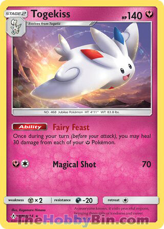 Togekiss #138/214 Holo Rare - Unbroken Bonds Pokemon card