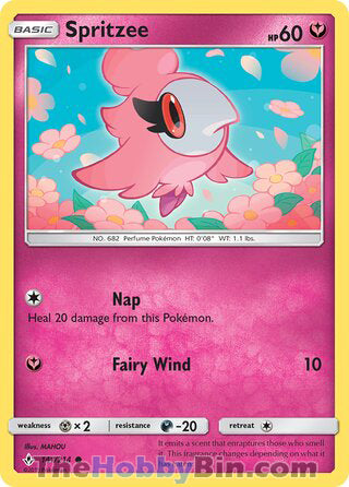 Spritzee #141/214 Common - Unbroken Bonds Pokemon card