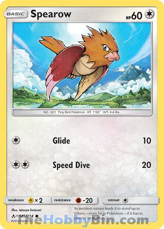 Spearow #145/214 Common - Unbroken Bonds Pokemon card