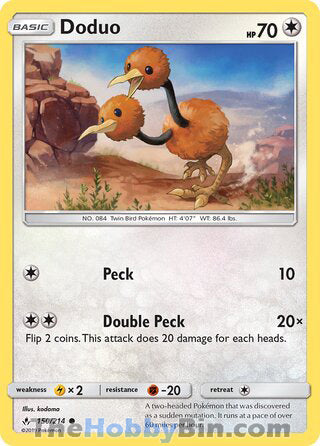 Doduo #150/214 Common - Unbroken Bonds Pokemon card