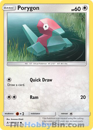 Porygon #155/214 Common - Unbroken Bonds Pokemon card