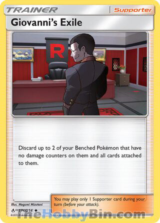 Giovanni's Exile #174/214 Uncommon - Unbroken Bonds Pokemon card