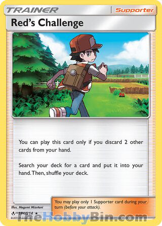 Red's Challenge #184/214 Holo Rare - Unbroken Bonds Pokemon card
