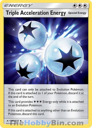Triple Acceleration Energy #190/214 Uncommon - Unbroken Bonds Pokemon card