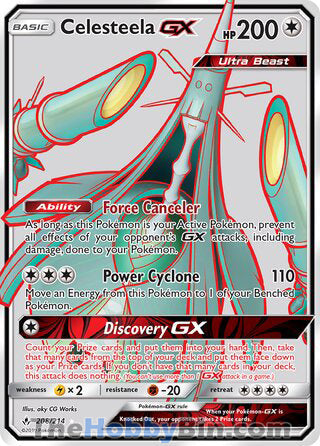 Celesteela GX #208/214 Ultra Rare - Unbroken Bonds Pokemon card