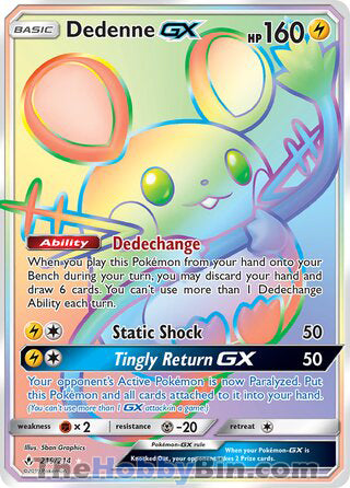 0219 Dedenne GX Secret Rare Unbroken Bonds