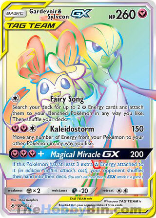 Gardevoir & Sylveon GX #225/214 Secret Rare - Unbroken Bonds Pokemon card