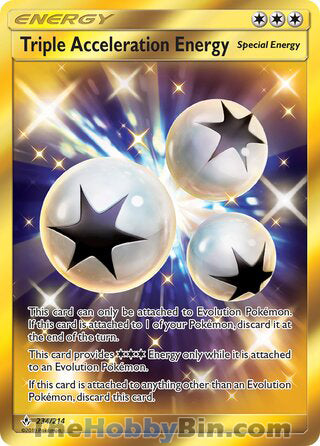 Triple Acceleration Energy #234/214 Secret Rare - Unbroken Bonds Pokemon card