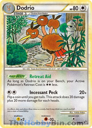 Dodrio #11/90 Rare - Undaunted Pokemon card