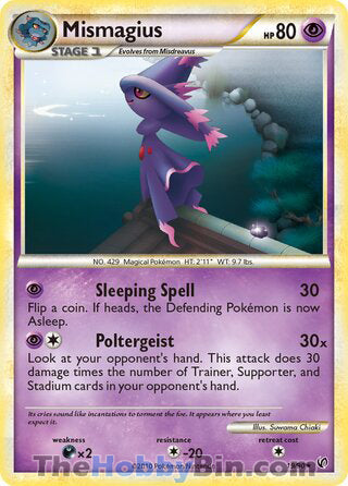 Mismagius #19/90 Rare - Undaunted Pokemon card