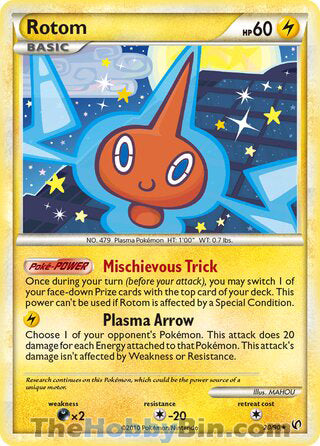 Rotom #20/90 Rare - Undaunted Pokemon card