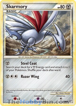 Skarmory #21/90 Rare - Undaunted Pokemon card