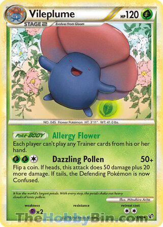 Vileplume #24/90 Rare - Undaunted Pokemon card