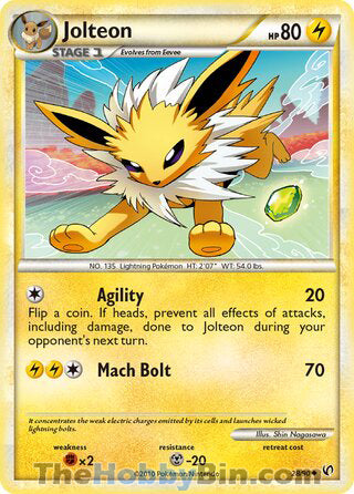 Jolteon #28/90 Uncommon - Undaunted Pokemon card