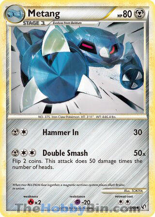 Metang #30/90 Uncommon - Undaunted Pokemon card
