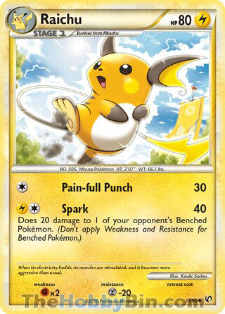 Raichu #33/90 Uncommon - Undaunted Pokemon card