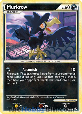 Murkrow #58/90 Common - Undaunted Pokemon card