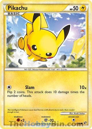 Pikachu #61/90 Common - Undaunted Pokemon card