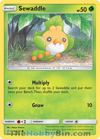 Sewaddle #6/236 Common - Unified Minds Pokemon card