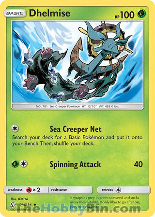 Dhelmise #20/236 Uncommon - Unified Minds Pokemon card