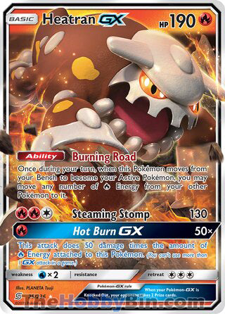 Heatran GX Unified Minds Ultra Rare #25/236