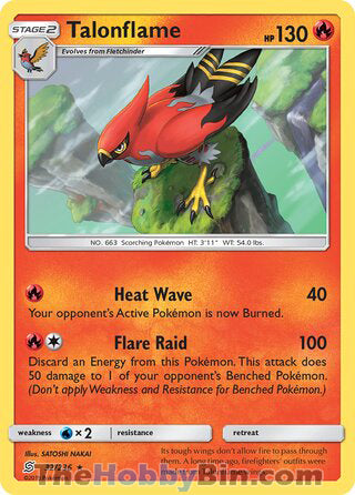 Talonflame #32/236 Rare - Unified Minds Pokemon card
