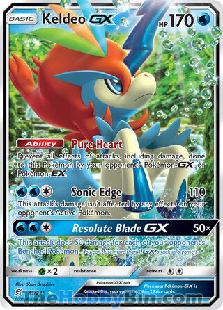 Keldeo GX #47/236 Ultra Rare - Unified Minds Pokemon card